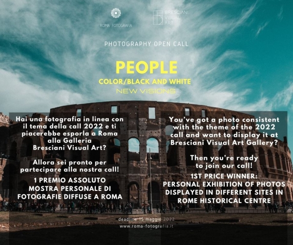 People, la nuova call internazionale di Roma Fotografia per il 2022 in collaborazione con la Galleria Bresciani Visual Art. Scadenza 15 maggio