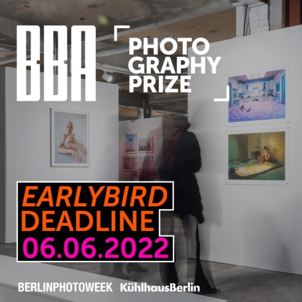 Il BBA Photography Prize. Premi in denaro e mostre alla Berlin Photo Week a settembre e una alla Kühlhaus Berlin a ottobre promosso dalla BBA Gallery. Scadenza 5 giugno
